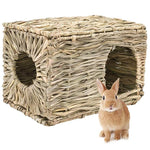 abri animal tressé naturel hamster lapin beige rustique soft bed house