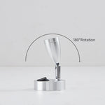 lampe table led 12v noir argent contemporaine réglable interrupteur aluminium mat
