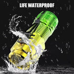 lampe torche rechargeable led verte moderne résistante chocs clip usb