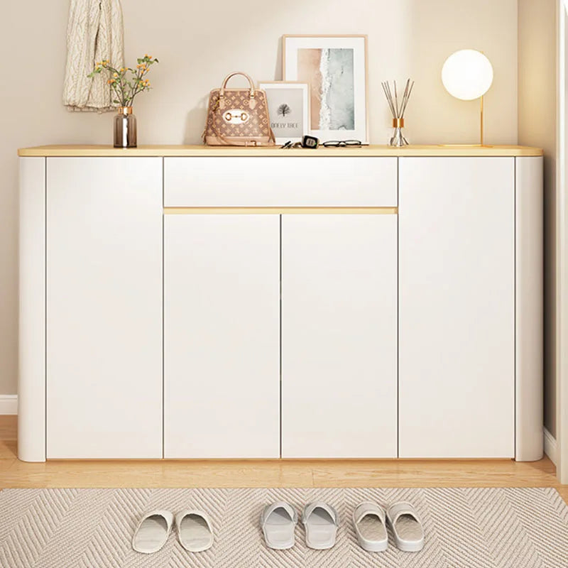 meuble rangement chaussures blanc moderne tiroirs étages minimaliste multifonction