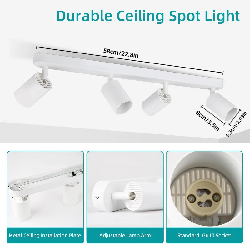 spots led plafonniers gu10 remplaçables ampoules modernes éclairage intérieur chambre cuisine