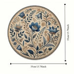 placemat classique floral beige bleu table salle manger anti dérapant 35cm traditionnel