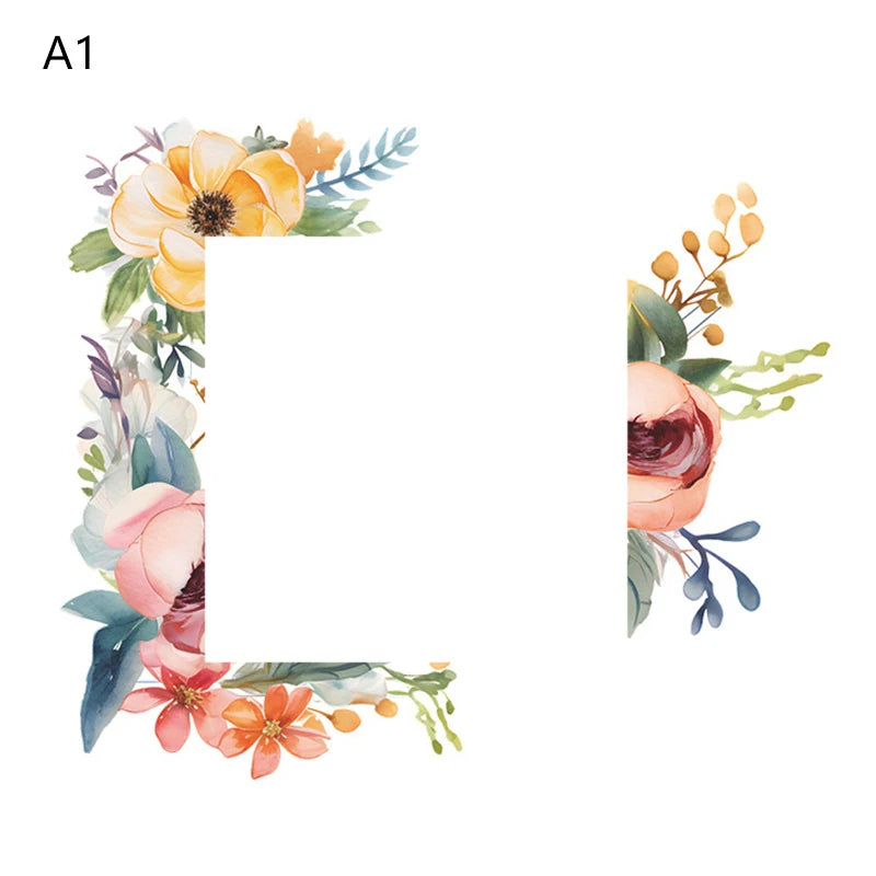 autocollants decoratifs interrupteurs motifs floraux aquarelles couleur multicolore decoratif boheme adhesifs chambre decoration