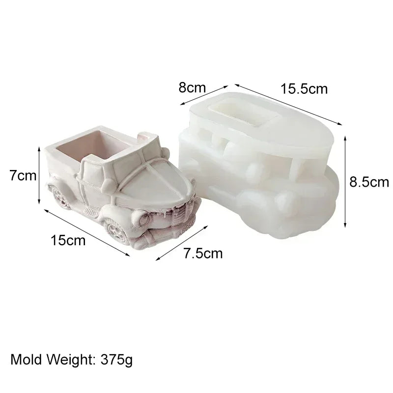 cache plantes forme voiture camion train blanc rose vert vintage rétro