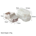 cache plantes forme voiture camion train blanc rose vert vintage rétro