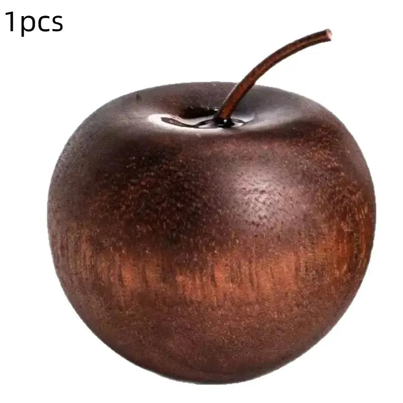 diffuseur aromatique forme pomme bois marron rouge rustique minimaliste ornement décoration maison huiles essentielles