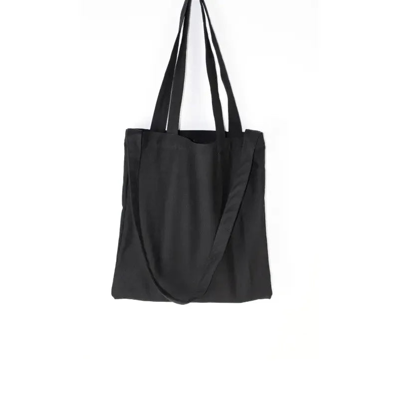 sac main noir toile fermeture eclair moderne poignees uni décontracté femme provisioning bag