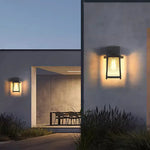 lampe murale moderne transparente rayures horizontales noir ip65 led éclairage extérieur balcon porte muriaux