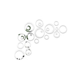 décoration murale moderne adhésive cercles concentriques vert noir rouge doré blanc