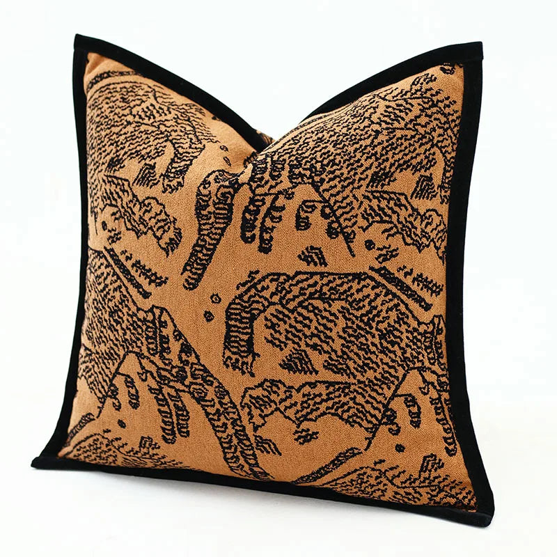 housse coussin motif éléphants vintage décoratif maison voiture 50x50cm 45x45cm polyester adhésif