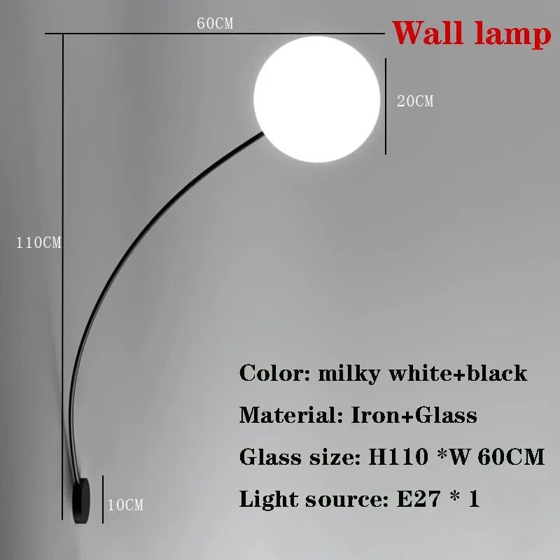lampe poser moderne dorée lampe verre blanc sphérique éclairage chambre salon minimaliste led adaptable