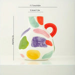 vases décoratifs modernes motifs abstraits colorés aspect texturé opacité totale décoration intérieure