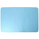 tapis refroidissement animal bleu clair texture geometrique moderne anti urine lavable machine