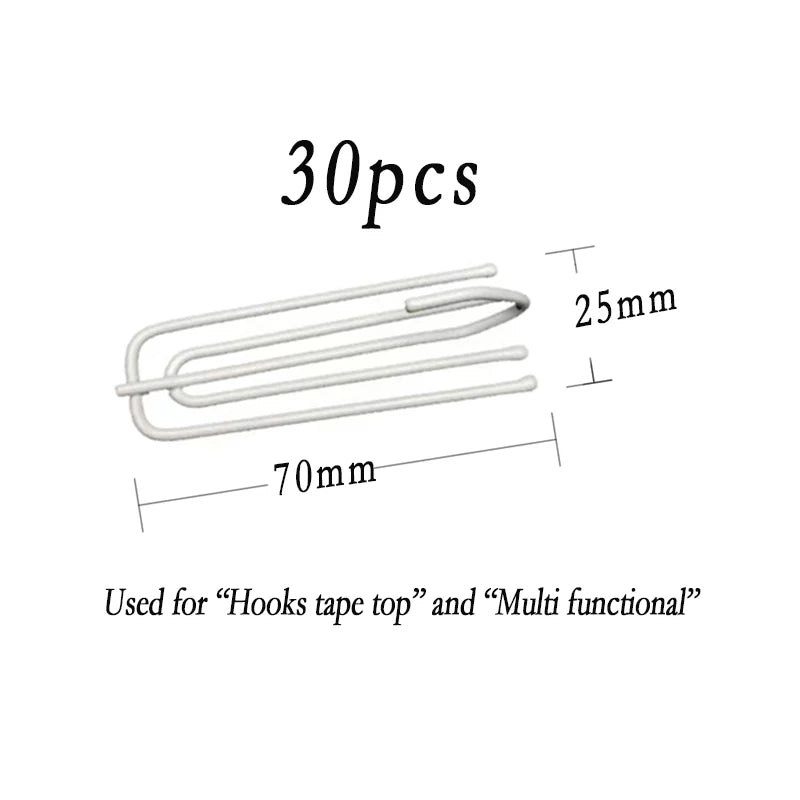 crochet fourchette blanc métal fer simple rideau accessoire fixe opaque 70mm longueur 25mm largeur