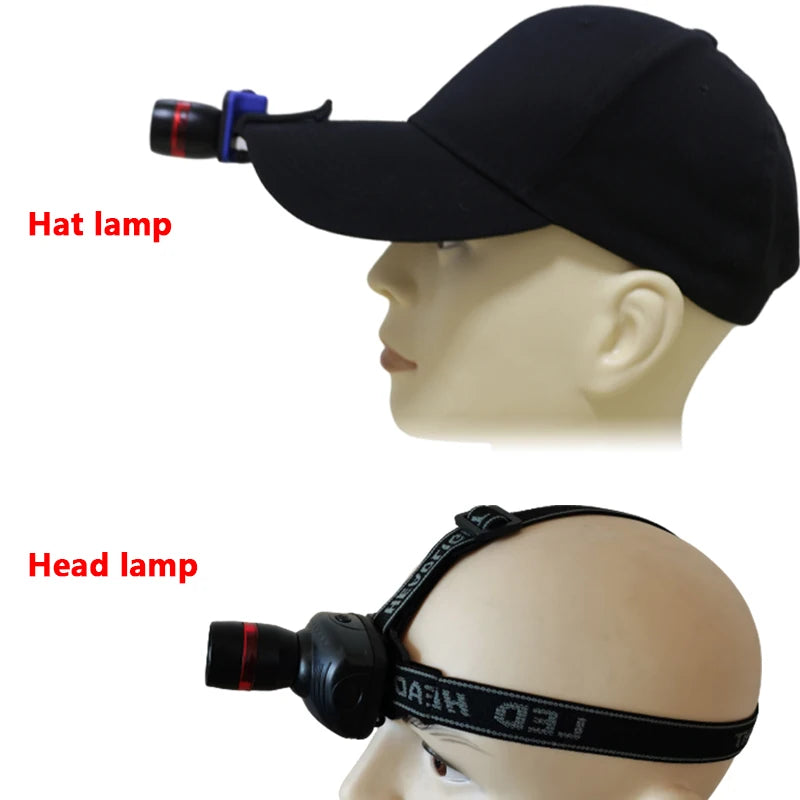 lampe torche rechargeable ipx6 noire bleue rouge clip led 10w 5000k camping fishing walking