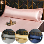 taies d'oreiller polyester uni bleu marine rose pâle blanc noir simples modernes respectueux environnement
