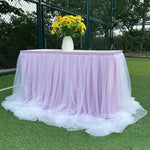 jupe table tulle opaque peach bleu rose violet blanc événements anniversaires mariages festives