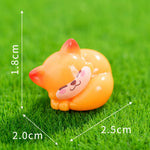 figurines chats orange résine cartoon décoration maison jardin poupées accessoire miniature collectionnéestituição: solution fournie