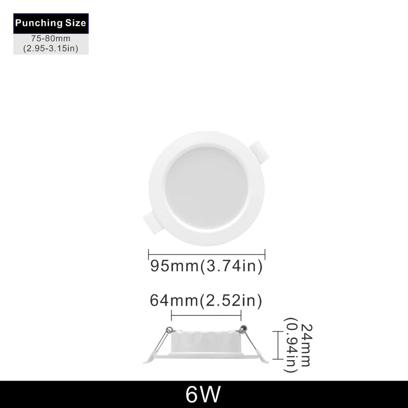plafonnier led blanc moderne 6w 9w 12w 18w 24w 220v clips instructions