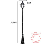 poteau lumière vintage noir bronze floralextérieur éclairage public ip65 led ac 110240v