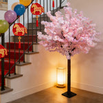 arbre artificiel fleurs rose moderne décoration extérieure baby shower papier rouge cheval