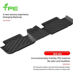tapis sol voiture noir rayures horizontales protection tpe facile nettoyage imperméable moderne