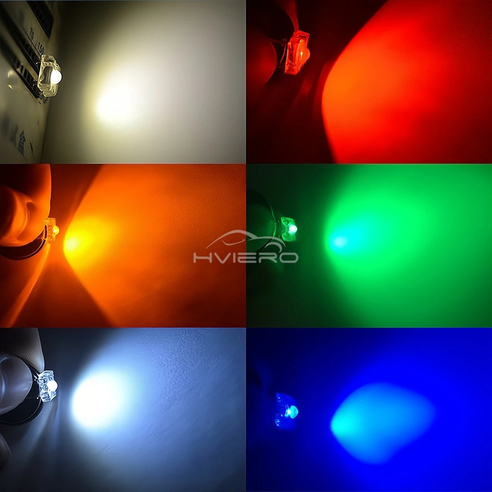diodes led 3mm blanc rouge vert bleu jaune transparentes super flux 20ma 3v ccc
