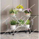 présentoir fleurs moderne blanc doré géométrique 102cm hauteur 65cm largeur