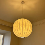 suspension sphérique moderne blanc rayures noires opaques 30cm 40cm 50cm 60cm 80cm lumière neutre