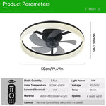 ventilateur led moderne blanc télécommande lumineuse chambre coucher étude salle manger