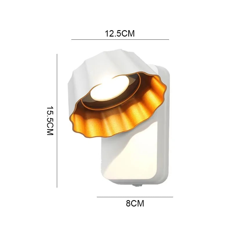 lampe murale moderne led noir doré blanc ip65 hydrofuge ondulée aluminium