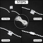 chaîne plastique blanc 5m clips réparation stores enrouleurs polonais accessoires