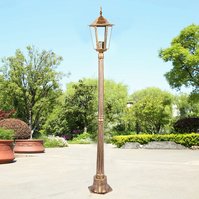lampe rue or noir rétro classique extérieure ip65 e27 led industrielle vintage aluminium