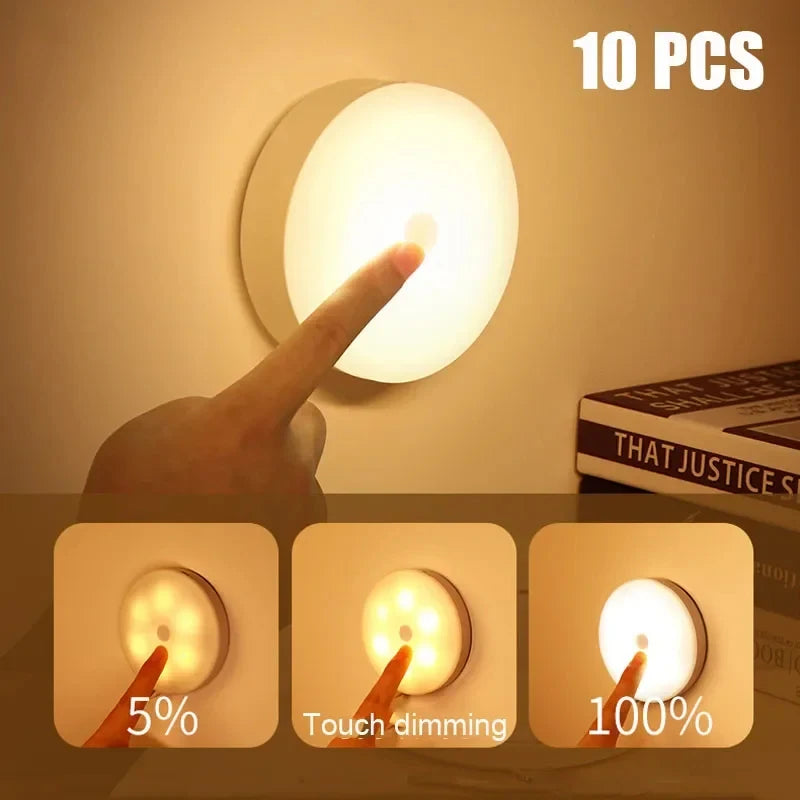 lampe led tactile rechargeable sans fil blanc moderne minimaliste adhésif 3m batterie 500mAh déclinaison