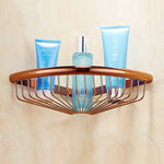 paniers salle bain rose doré filet métallique moderne