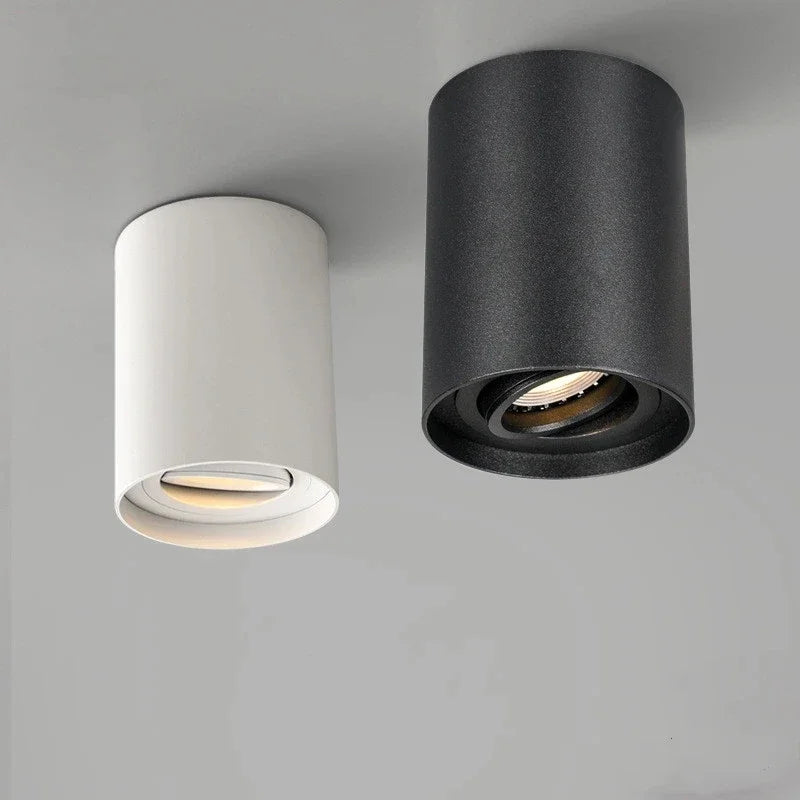 Spot LED 12W 15W 9W Noir Blanc Chaud Froid Naturel Entrée Moderne