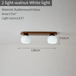 plafonniers modernes trois ampoules led bois naturel lumière blanche minimaliste