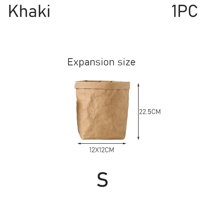 sac rangement réutilisable kraft paper opaque couleur brun clair texture mat simple rustique cuisine