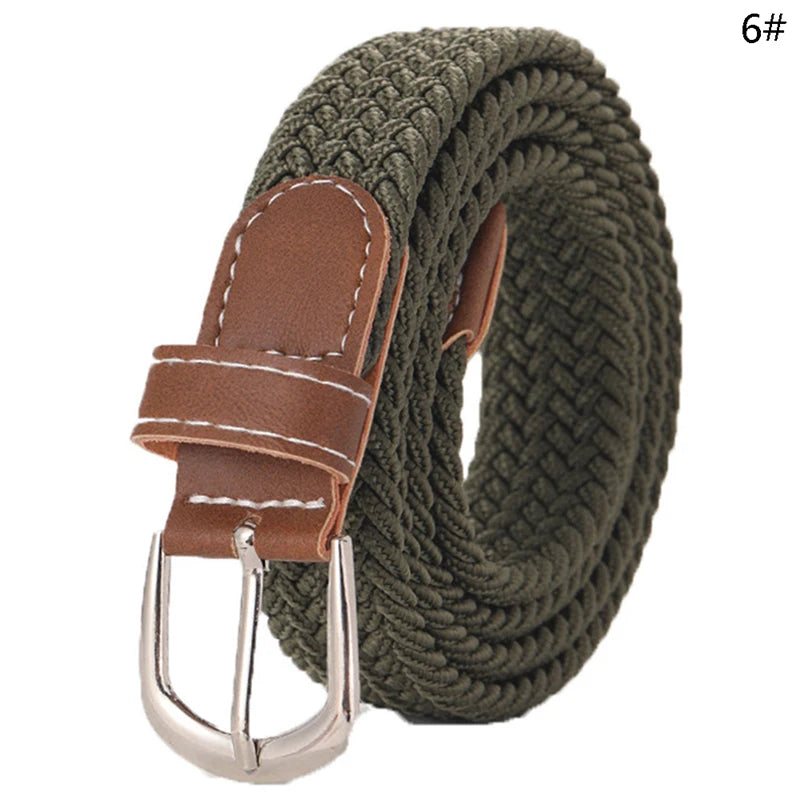 ceinture tissée élastique unisexe moderne beige noir rouge gris bleu olive