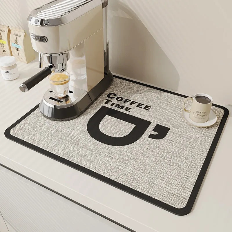 tapis cuisine absorbant moderne anti dérapant taille 30x40cm gris clair