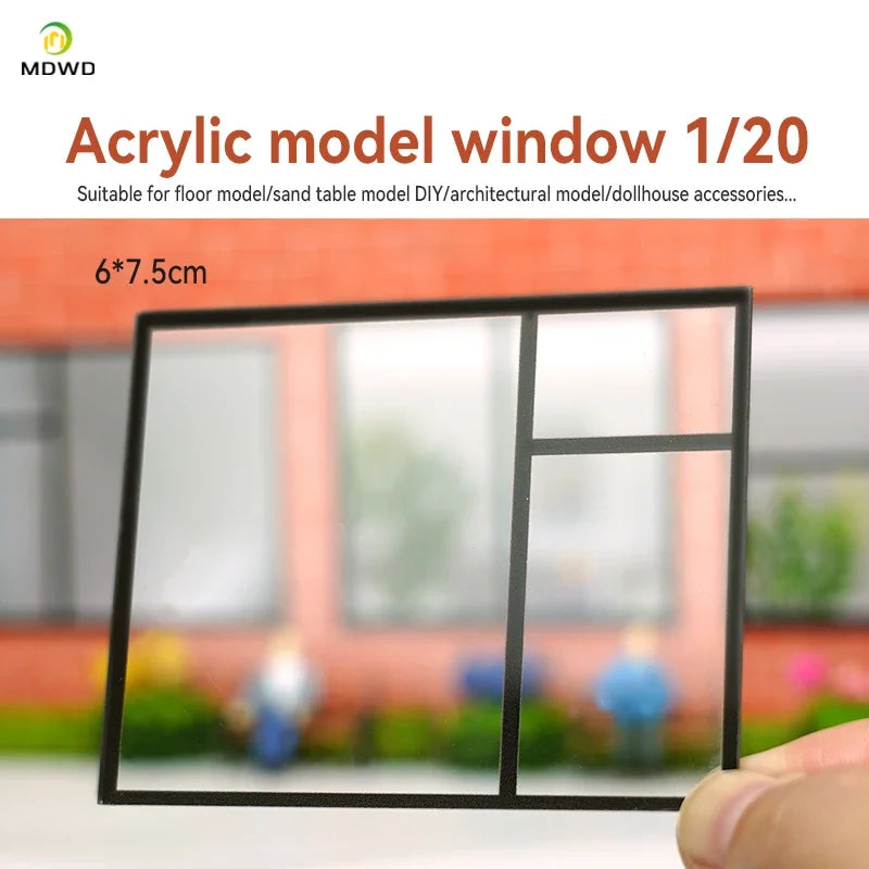 fenêtres transparentes acrylique sections architecturales dioramas construction bâtiments matériaux décoration maison DIY