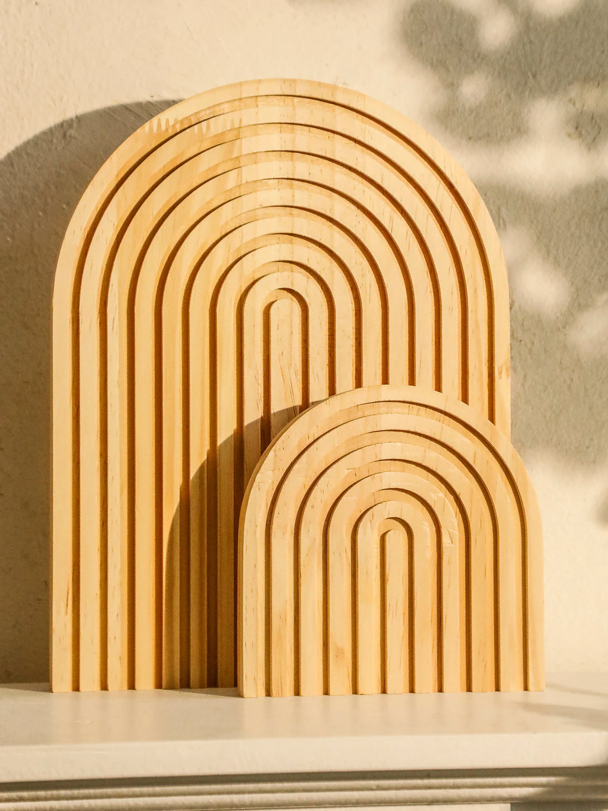 décoration moderne arc bois naturel géométrique minimaliste chambre salon ornement
