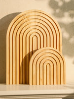décoration moderne arc bois naturel géométrique minimaliste chambre salon ornement