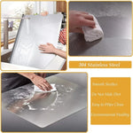 planche découper acier inoxydable 50x40 cm moderne lisse argentée cuisine couteau légumes pâtisserie