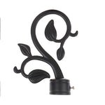 support lampe métal noir motif feuille artisanal base lampe