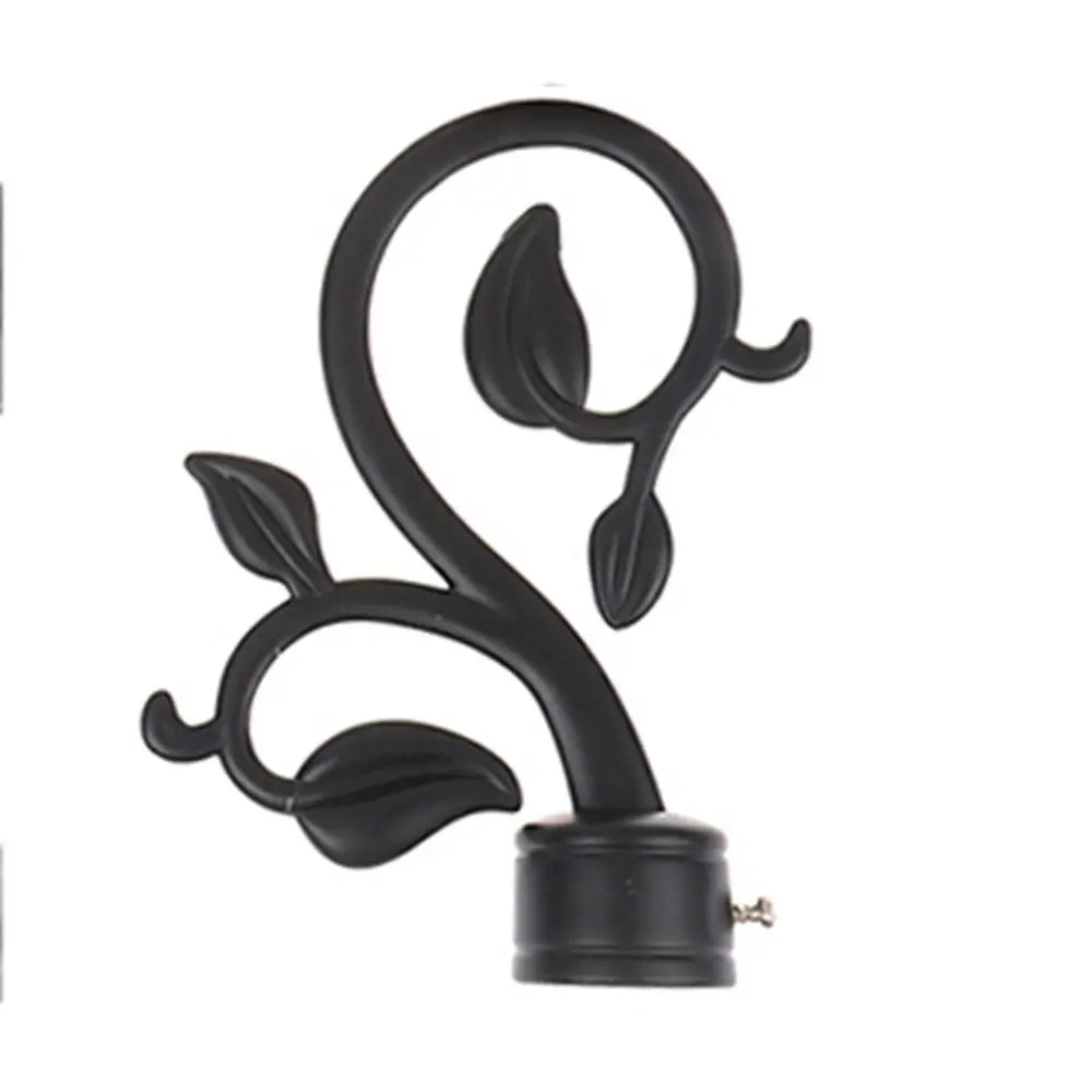 support lampe métal noir motif feuille artisanal base lampe