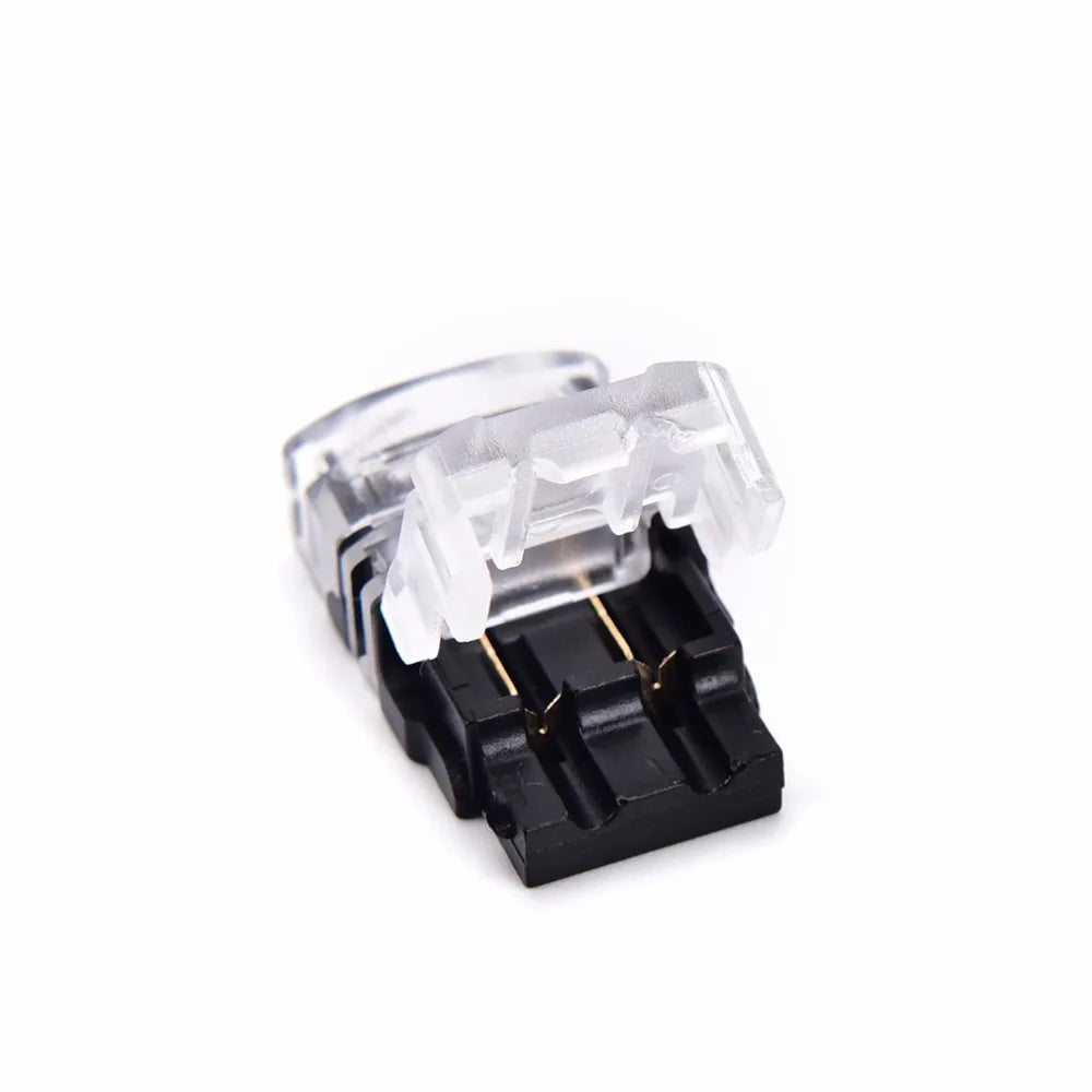 connecteur ruban led transparent clips 8mm 10mm ip65 étanche smd 5050 moderne câbles rouge