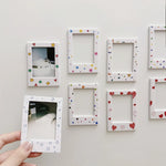 cadres photo aimants couleurs modernes étoiles coeurs triangles transparents photo frame porte portrait minimalist