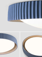 lampe chambre coucher moderne bleu beige rayures verticales éclairage quotidien montée surface led 90