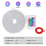 ruban led néon rgb flexible 24 touches télécommande adhésif moderne